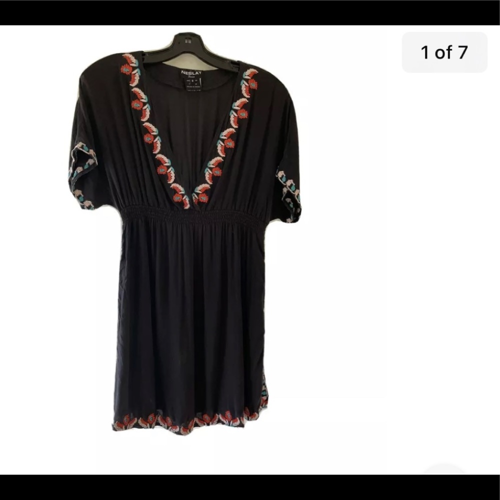 Neslay Paris Vintage Boho Tunic Top Size S